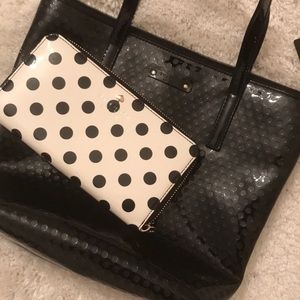 Kate spade polka dot wallet